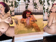 BBW Ebony Goddess Teases and Smokes in the Bathtub