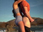 Wild Outdoor Pegging  Kate's Domination in the Mountains of New Zealand