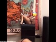 'Naughty college girl films herself cumming 4 times on snapchat, having intense multiple orgasms'