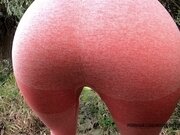 'Fitgirl pissing her legging after a hike'