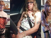 T-girl Masturbates in a Car