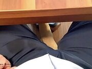 secretary&rsquo;s secret leather boot and footjob - business-bitch