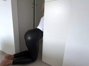 Milf in Leather Wanted Me to Fuck Her Throat and Wet Pussy
