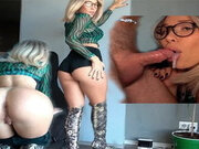 In Denim Shorts and High Leather Boots. I Fucked Her in the Throat and Pussy.
