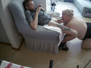 Stepmom jerks me off and my cock sucks