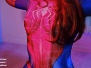 'Mary Jane fucks herself in a Spiderman suit - MollyRedWolf'