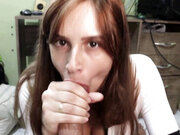 Blowjob Queen Gives Daddy a Perfect Sloppy Oral Sex