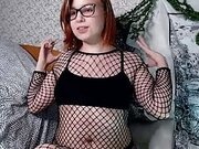 Sexy fullbody fishnets on model named Denise Levi