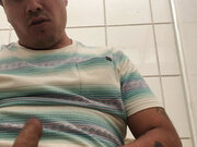 Jerking Off in the Bathroom While the Janitor Watches Me Get Off