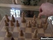 "BestGonzo - Sexy black gf on a hot strip chess"