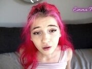 'Babysitter gets naughty with my cock and swallows my cum - Emma Fiore'
