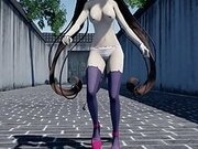 Sexy dance of a cute cat girl with small tits and tender pink nipples, who is just waiting to be fucked in a juicy pussy