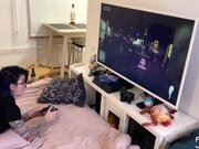 'Fucking Hot Babe during while she Plays Hitman - Cum Glasses'
