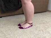 'Chubby legs in socks. Homemade foot fetish.'