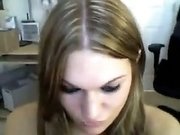 Blonde nasty busty whore on webcam masturbating with a dildo
