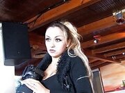 Pickup girl in photoshooting deepthroats and fucked on table