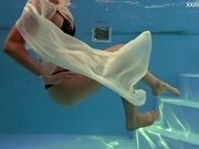 'Russian pornstar Anastasia Ocean strips in the pool'