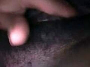 Ebony masturbating his pussy with fingers