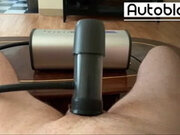 Vacuglide Cock Milking Machine while Mommy Doesnt See (by Autoblow)