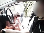 Public Dick Flash! a Naive Muslim Teen in Hijab Caught me Jerking off in the Car in a Public Park and help me Out.