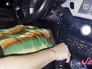 Night masturbation in the car while driving - Sweet Arabic Real Amateur