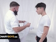 'Missionary Boys - Hunk Hairy Priest Timber Adams Creampies Young Mormon Boy During Holy Ritual'