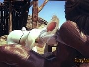 'Furry Hentai - Beast and Bunny having wild sex on the mountain'