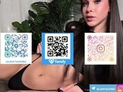 Tattood shemale tranny plays with ass during masturbation