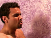 Engaging in flirtatious behavior while out at night results in the attractive woman having her genitals extended.