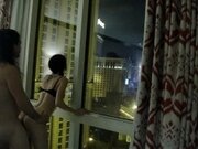 'Viva Las Vegas! Sexy Married Exhibitionists Fuck in Front of Hotel Window - Public Sex'