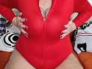 Big Busty BBW MILF Play on Red