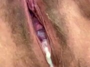 'Cream & Piss-Soaked BBW Hairy Gaping Pussy [+  Bottle Fuck!]'