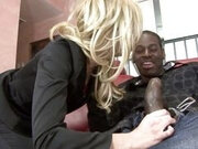 Interracial video with Kelly Wells a MILF with light hair