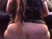 'Long haired Pawg riding huge dildo rough and deep '