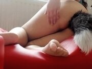 'Horny Fox with creamy pussy playing for you - moaning orgasms - buttplug'