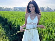 Cute Rice Picker Girl 18 Y.o. Fucks New Boss on His Farm - Creampie