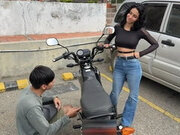 Cute Unknown Girl Asks Me for Help with Her Motorcycle and I Do Some Maintena...