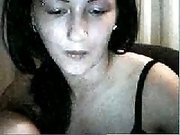 My girlfriend put her fingers in her cunt and tasted herself on webcam