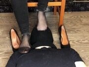 'kelly_feet mistress dominates in black nylon socks and foot fetish'