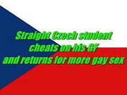 Czech straight student cheats on his girlfriend and wants more gay sex