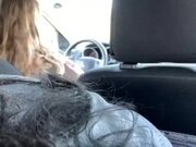 'Black BBW sucks Daddy's cock while wife drives, shows big tits'