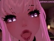 'Beautiful POV Blowjob in VRchat - with lewd moaning and ASMR noises [VRchat erp, 3D Hentai]'