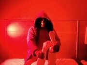 'Black Hair Teen With Big Tits Wearing Lingerie Handcuffs And Leash Gets Fucked In Hell Roleplay'