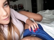 Blonde Chikita shows off her big boobs and bush