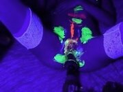 'Playing with glow paint Having contracting orgasms with a surprise ending!'