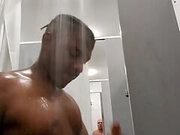 Gym Daddy catches me showing my big cock in the showers