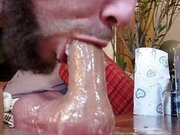 Sloppy saliva dildo deepthroat 12