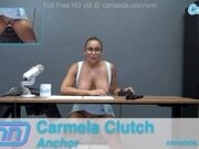 'SNN Anchor Carmela Clutch Masturbates while giving the news'