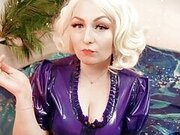 Hot MILF in LATEX with BRACES sexy ASMR MUKBANG video - eating ice-cream - mouth tour vore close up