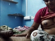 Mallu girl vaishnavy foot job and hand job with pennis kiss and boobs show